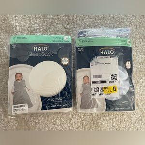 HALO micro fleece sleep sack size grey stone and sky blue size lg 12-18 months
